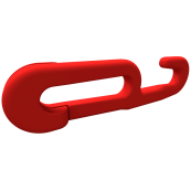 Plastic barrier chain links | hook link | 6 mm thick | red